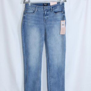 NYDJ Slim Straight Ankle Jeans In Curves 360 Denim With Side Slits Size 4